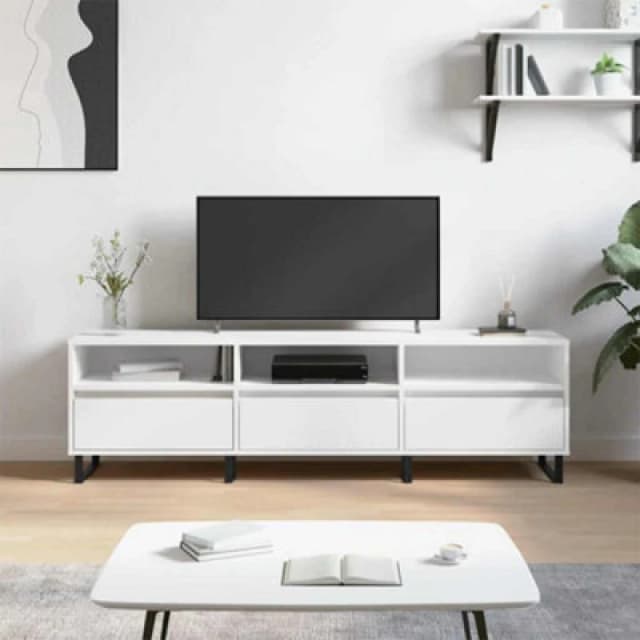VIDAXL TV Cabinet White 150x30x44.5cm Engineered Wood Vidaxl 8720845875275