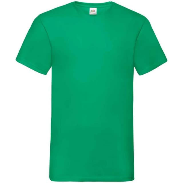 Fruit Of The Loom Fruit of the Loom Men Value V Neck T-Shirt in Green Size: Small Green S Male 5063527305800