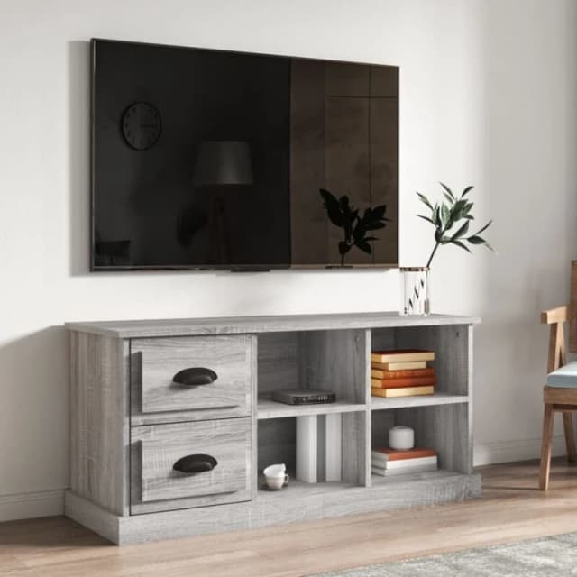 VIDAXL TV Cabinet Grey Sonoma 102x35.5x47.5cm Engineered Wood Vidaxl 8720845790721