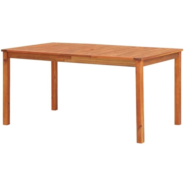 vidaXL Solid Acacia Wood Garden Table 150cm Outdoor Garden Wooden Table Patio