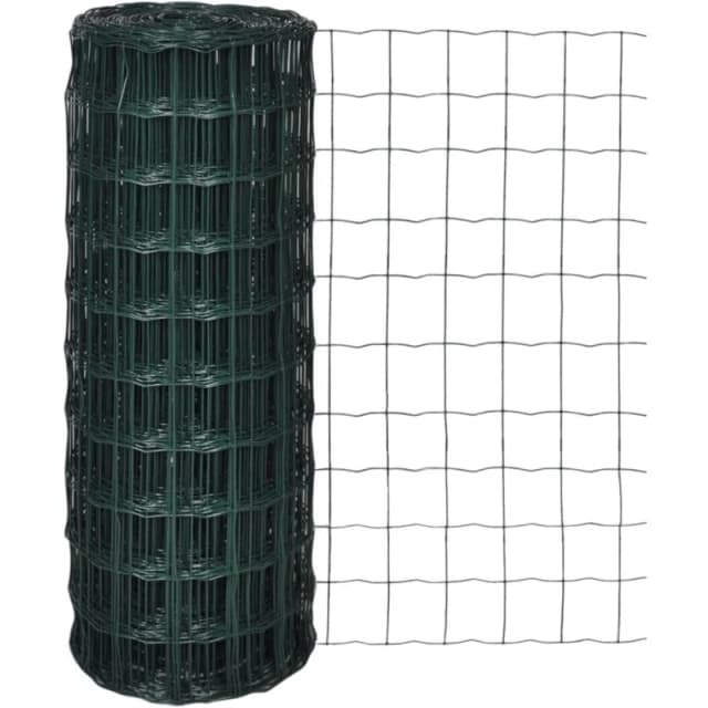 vidaXL Euro Fence 25x1.0m with 100x100mm Garden Mesh Panel Screen Barrier