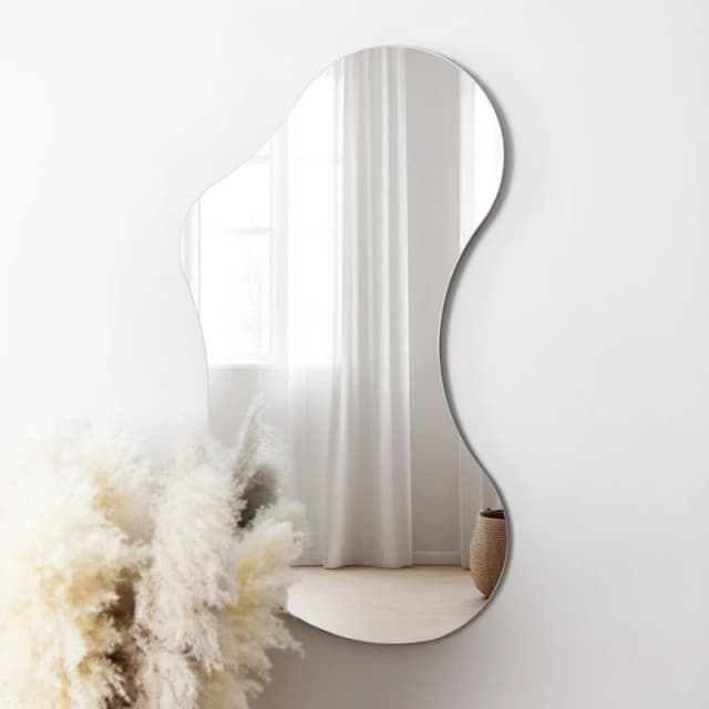 Home Garden Direct Lesina Large Frameless Pond Mirror for Wall Mounting 120x70cm in Clear Size: 120x70cm Clear Unisex 120x70 cm