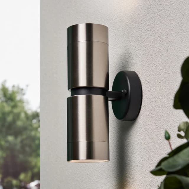 Zink Yuki Outdoor Up and Down Wall Light in Stainless Steel