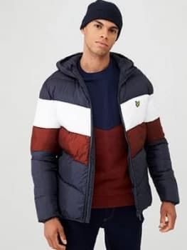 Lyle & Scott Colour Block Padded Jacket - Navy/Red