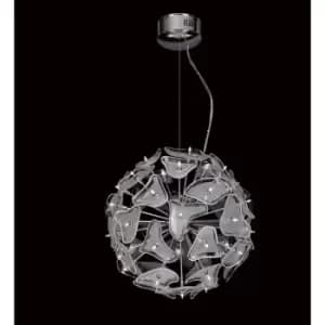 Otto 41 pendant lamp G4 Sphere bulb, polished chrome / frosted glass