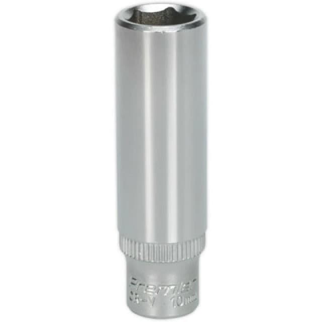 Loops 10mm Forged Steel Deep Drive Socket 1/4" Square Drive Chrome Vanadium Socket Metallics