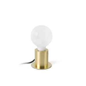 Ten 1 Light Table Globe Lamp Satin Gold, E27