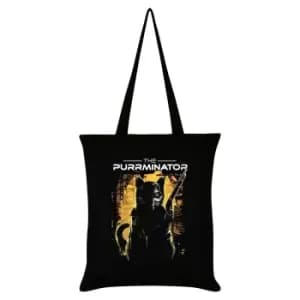 Grindstore The Purrminator Tote Bag (One Size) (Black/White/Yellow)