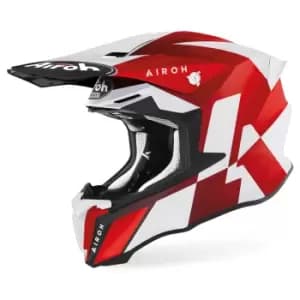 Airoh Twist 2.0 Lift Motocross Helmet, white-red Size M white-red, Size M