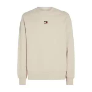 Tommy Jeans Tjm Rlx XS Badge Crew - Beige