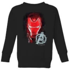 Avengers Endgame Iron Man Brushed Kids Sweatshirt - Black - 11-12 Years