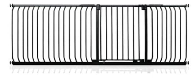 Safetots Elite Pressure Safety Gate, 216Cm - 225Cm, Matt Black, Pressure Fit Stair Gate