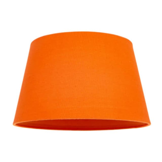 Happy Homewares Traditional 30Cm Vivid Orange Linen Fabric Drum Table/pendant Shade 60W Maximum