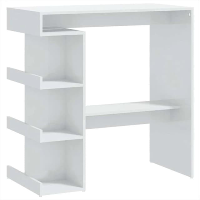 VIDAXL Vidaxl - Bar Table with Storage Rack High Gloss White 100x50x101.5cm 8720286834183