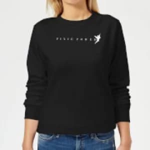 Disney Peter Pan Tinkerbell Pixie Power Womens Sweatshirt - Black