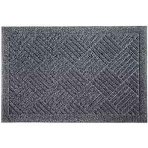JVL - Dirt Defender Scraper Door Mat 40 x 60 cm, Squares, Grey