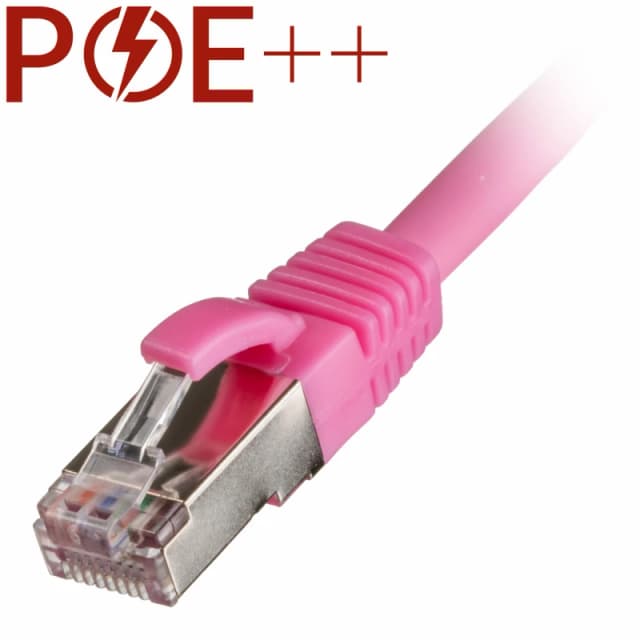 Cablenet 0.3m Cat6a RJ45 Pink S/FTP LSOH 26AWG Snagless Booted Patch L
