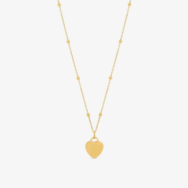 Jon Richard Gold Stainless Steel Heart Ball Chain Necklace Gold female One Size