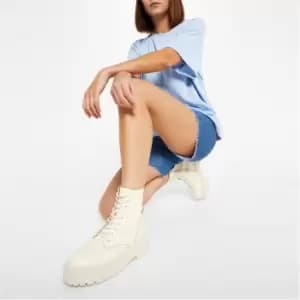 I Saw It First Petite Oversized Crop T Shirt - Blue