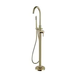 Ottone Freestanding Bath Shower Mixer Tap - Brushed Brass
