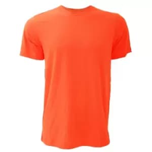 Canvas Unisex Jersey Crew Neck T-Shirt / Mens Short Sleeve T-Shirt (L) (Coral)