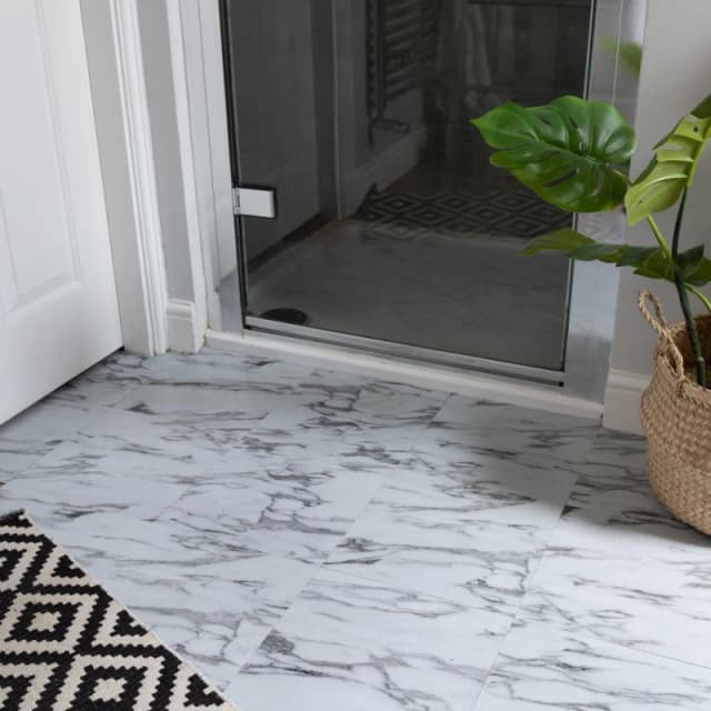 D C Fix Self Adhesive Vinyl Floor Tiles Marble Grey Grey unisex 2 SQM