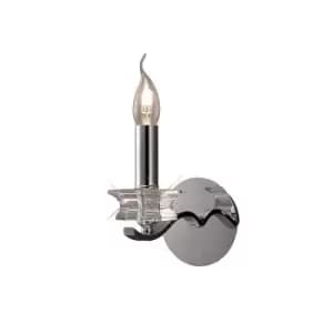 Nydia Wall Lamp E14 Polished Chrome/Crystal