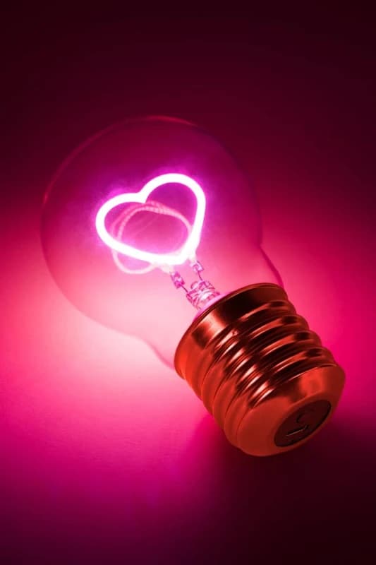 Suck UK Cordless Heart Lightbulb USB Rechargeable Multi