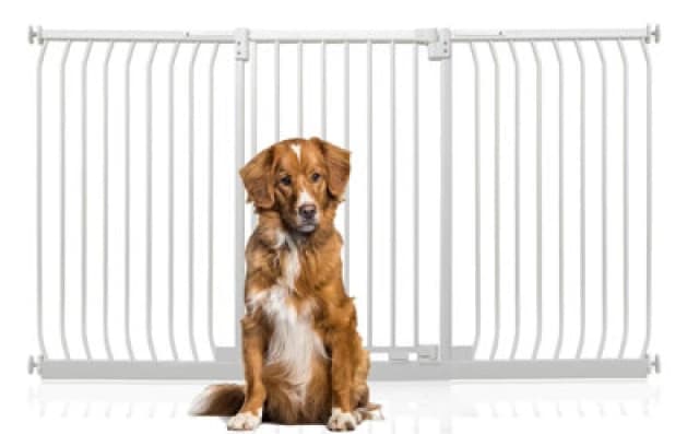 Bettacare Extra Tall Elite Dog Gate, 197Cm - 206Cm, Matt White, Extra Tall 96.8Cm In Height, Pressure Fit Pet Gate