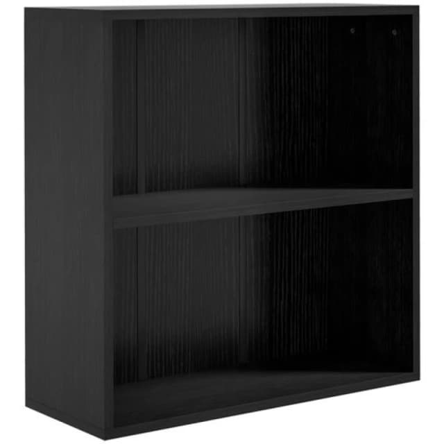 HOMCOM Bookshelf Display Storage Shelf with 2 Compartments for Study Black 836-565V80BK
