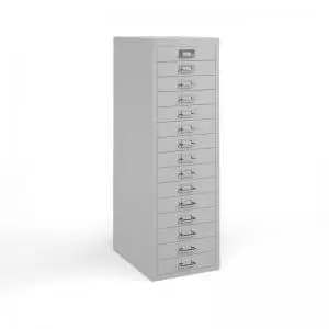 Bisley multi drawers with 15 drawers - white