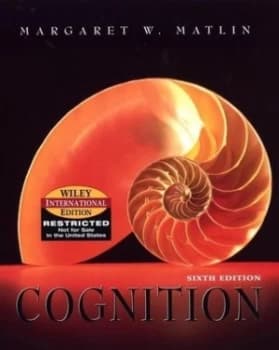 Cognition by Margaret W. Matlin Hardback