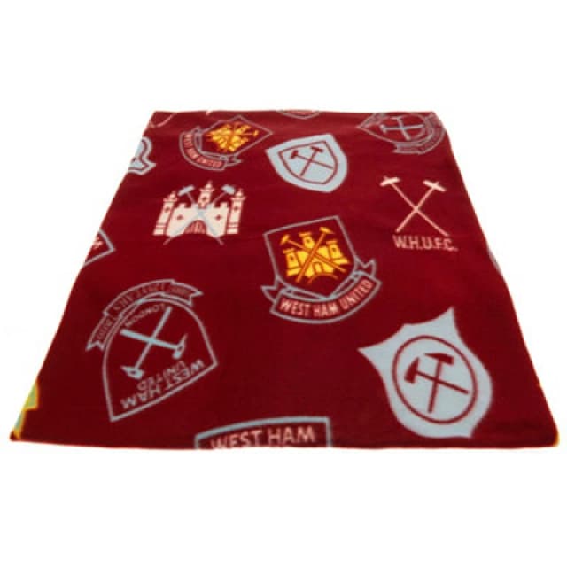 West Ham United FC West Ham United FC Fleece Blanket in Maroon Maroon One Size Unisex 5063425366767