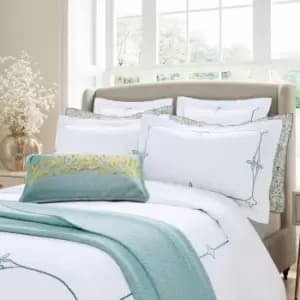 V&A Voysey Trail Super Kingsize Duvet Cover, Aqua