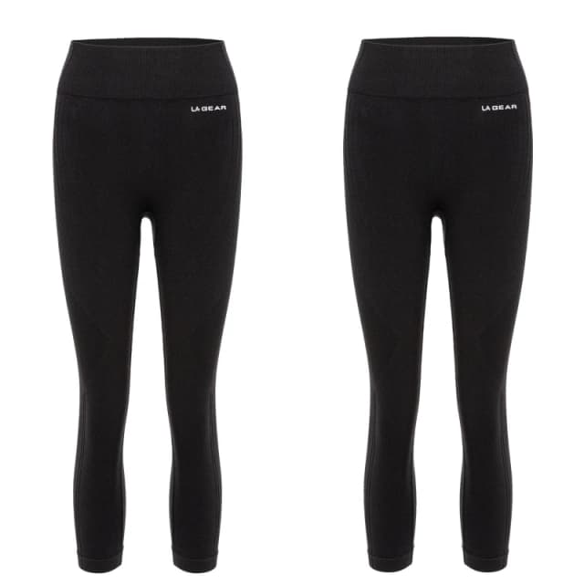 LA Gear Seamless Capri 2 Pack - Black 8