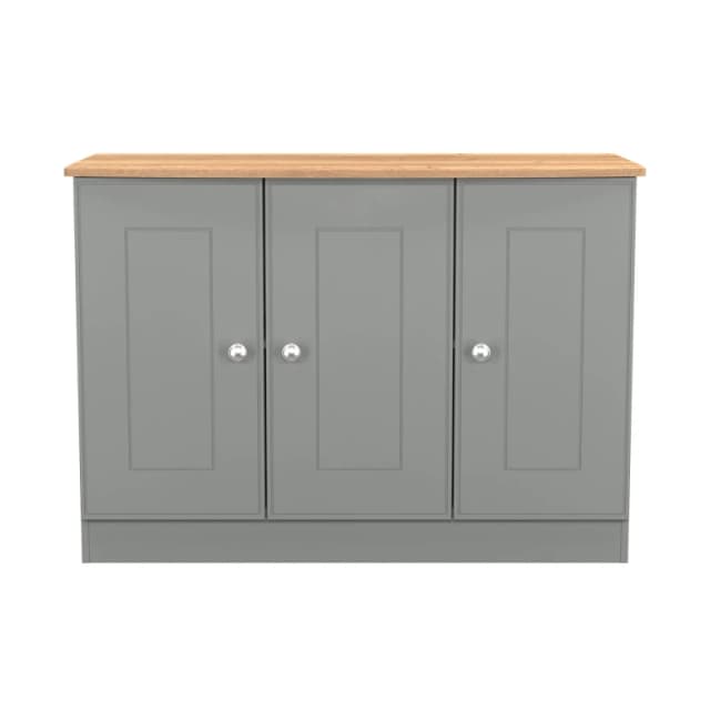 Ready Assembled 2 U Albert 3 Door Sideboard (Ready Assembled) in Dark Grey Dark Grey Unisex