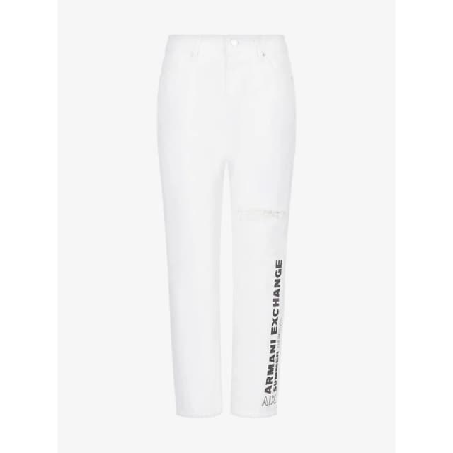 Armani Exchange J16 Boyfriend-Fit Jeans White female 26R