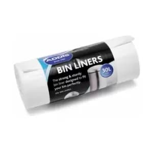 Addis 30L Bin Liners, White