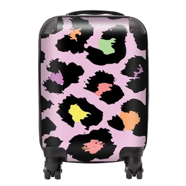 Warren Reed - Designer Pink Leopard Print Suitcase Size: Large Pink Unisex Large