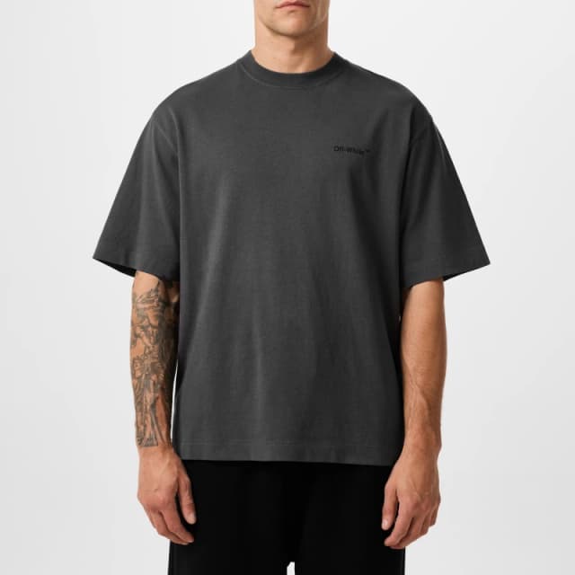 Off White Mens Skate Short Sleeve T-Shirt Black male XXS