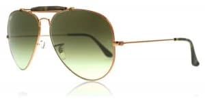 Ray-Ban Outdoorsman II Sunglasses Shiny Medium Bronze 9002A6 62mm