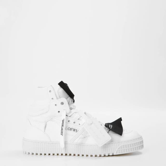 Off White Womens 3.0 Court Leather Lace Up Low-Top Trainers White/Black female 3 (36)