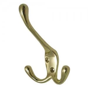 Select Hardware Triple Hook Brass 1 Pack