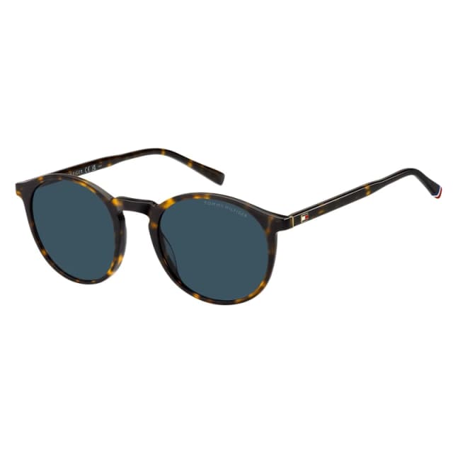 Tommy Hilfiger Mens Round Sunglasses Havana male One Size