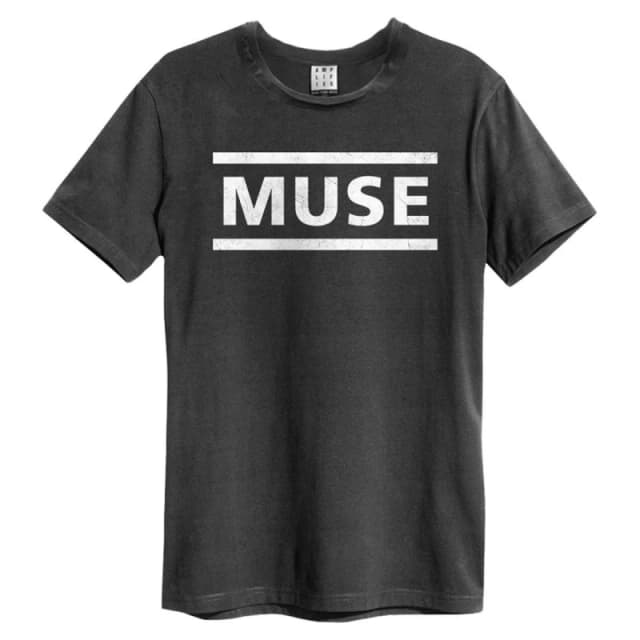Amplified Amplified Men Muse Logo T-Shirt in Charcoal Size: Small Charcoal S Male 5063470339365