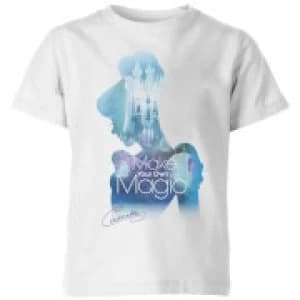 Disney Princess Filled Silhouette Cinderella Kids T-Shirt - White - 11-12 Years