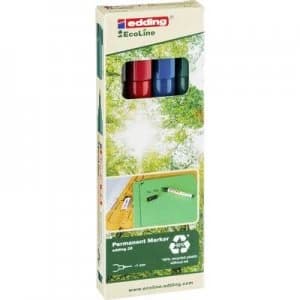Edding e-25 EcoLine 4-25-4 Permanent marker Black, Red, Blue, Green waterproof: Yes