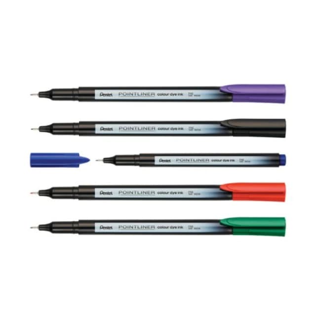 Pentel Pentel S40 Pointliners Assorted Colours (Pack of 6) S40-6 S40-6
