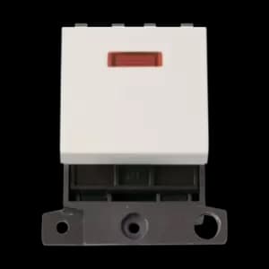 Click Scolmore MiniGrid 20A Double-Pole Switch Module & Neon Polar White - MD023PW