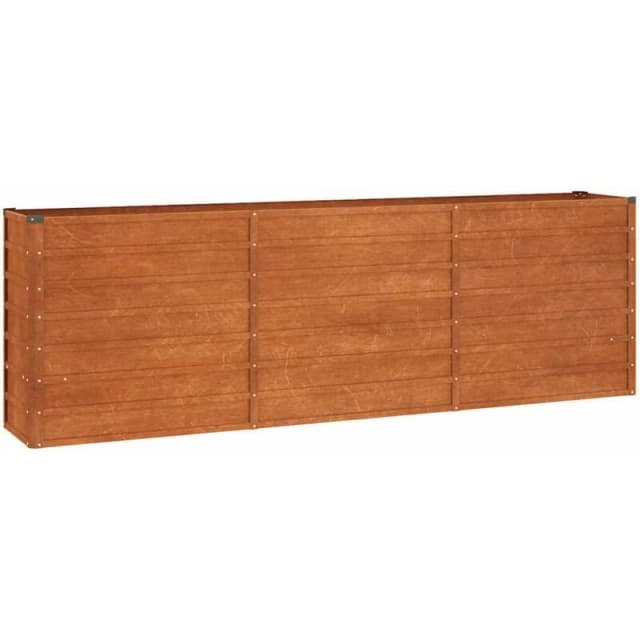 vidaXL Garden Raised Bed Rusty 240x40x77cm Corten Steel, Brown 151955